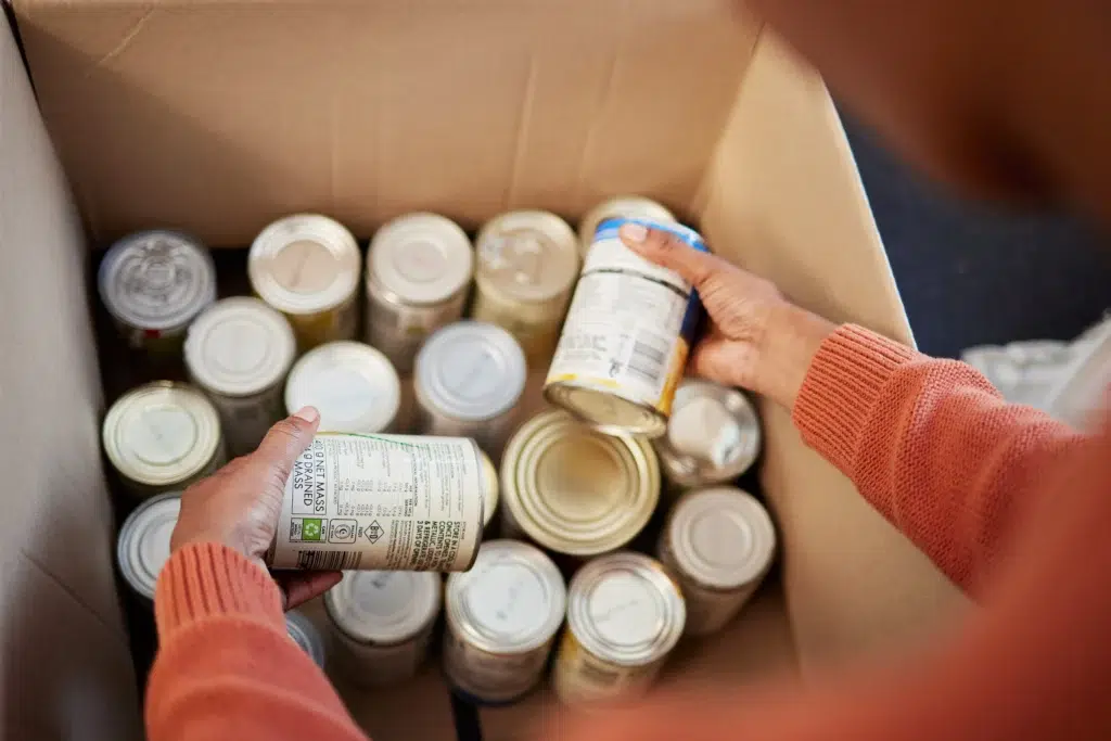 Cans In box
